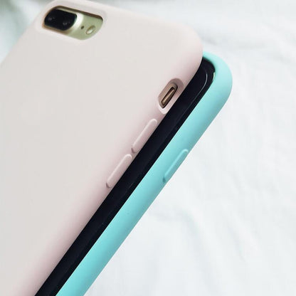 For iPhone XR Four Corners Full Coverage Liquid Silicone Case(Baby Blue) - More iPhone Cases by buy2fix | Online Shopping UK | buy2fix