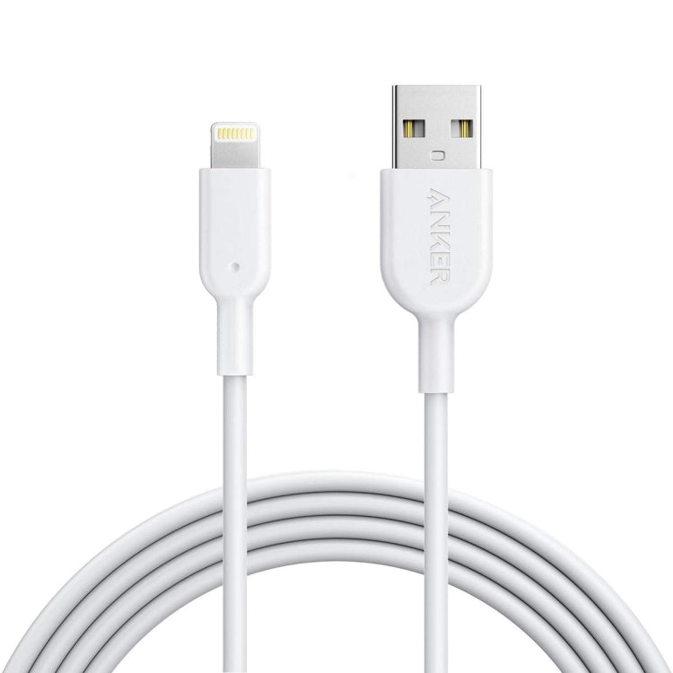 ANKER PowerLine II USB to 8 Pin MFI Certificated Charging Data Cable, Length: 0.9m(White) - MFI Cable by ANKER | Online Shopping UK | buy2fix