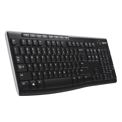 Logitech K270 Single Wireless Ultra-thin Silent Keyboard (Black) - Wireless Keyboard by Logitech | Online Shopping UK | buy2fix