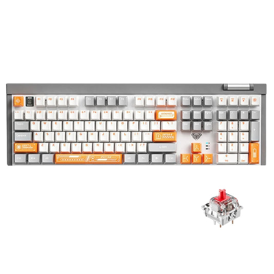 AULA F3050 2.4G Wireless Dual Mode Mechanical Keyboard,Red Shaft(Grey) - Wireless Keyboard by AULA | Online Shopping UK | buy2fix