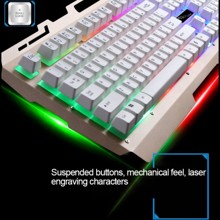 Chasing Leopard G700 USB RGB Backlight Wired Optical Gaming Mouse and Keyboard Set, Keyboard Cable Length: 1.35m, Mouse Cable Length: 1.3m(White) - Wired Keyboard by Chasing Leopard | Online Shopping UK | buy2fix