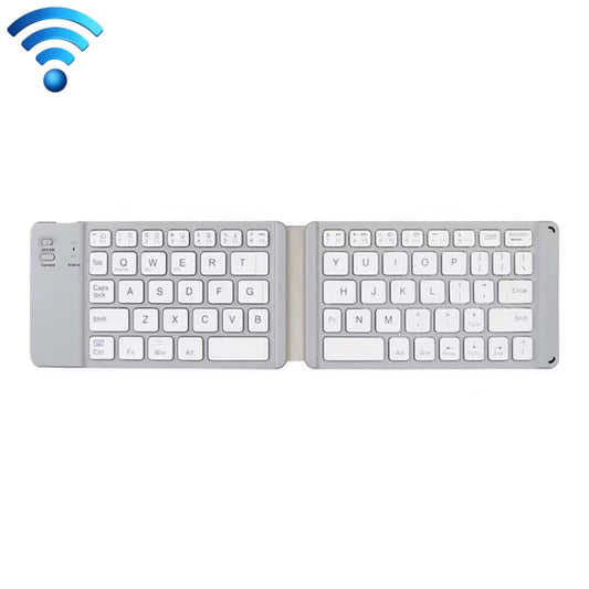 K018 USB Charging Foldable 67 Keys Bluetooth Wireless Keyboard (Silver) -  by buy2fix | Online Shopping UK | buy2fix