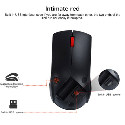 Lenovo M120 Pro Fashion Office Red Dot Wireless Mouse (Black) - Wireless Mice by Lenovo | Online Shopping UK | buy2fix