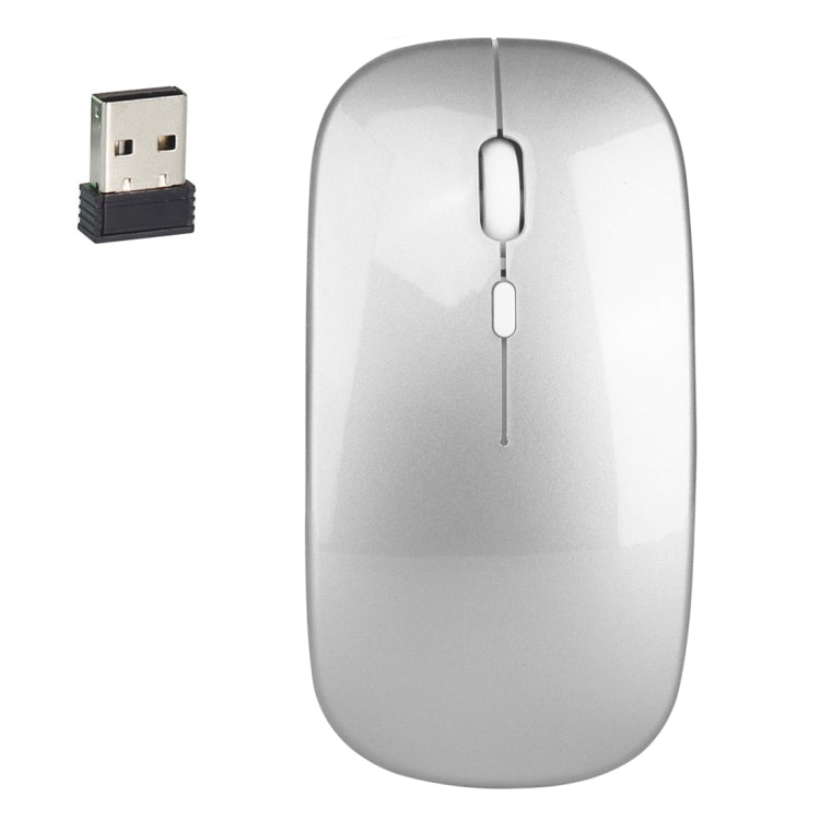 HXSJ M80 2.4GHz Wireless 1600DPI Three-speed Adjustable Optical Mute Mouse (Silver) - Wireless Mice by HXSJ | Online Shopping UK | buy2fix