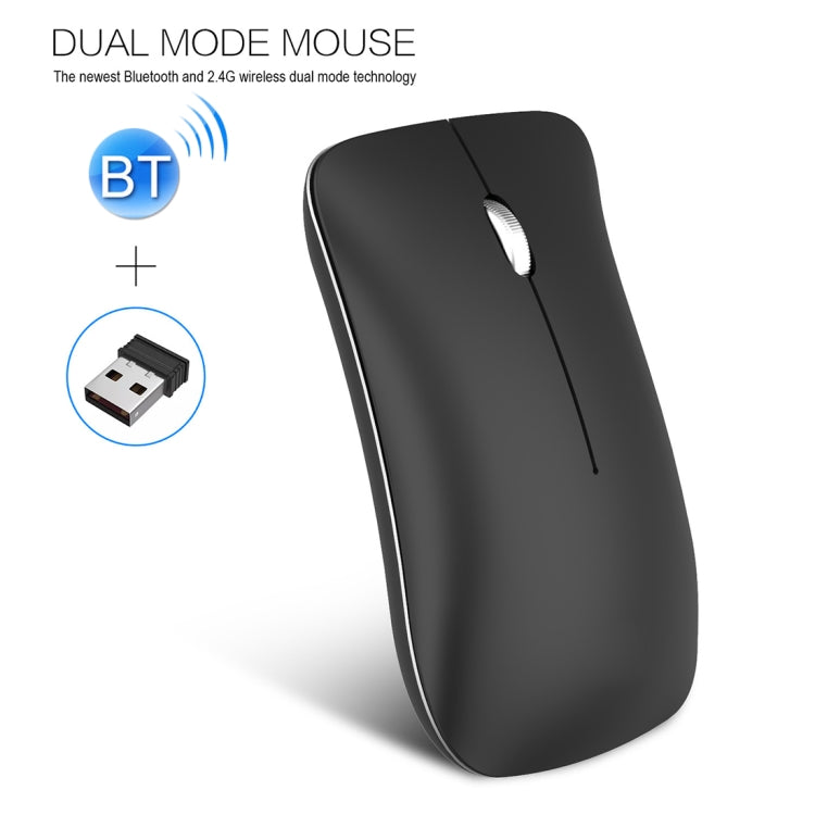 HXSJ T23 Bluetooth + 2.4GHz Wireless Dual Modes 4-Keys 1600 DPI Adjustable Ergonomics Optical Mouse - Wireless Mice by HXSJ | Online Shopping UK | buy2fix