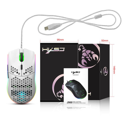 HXSJ J900 6 Keys RGB Lighting Programmable Gaming Wired Mouse (White) -  by HXSJ | Online Shopping UK | buy2fix