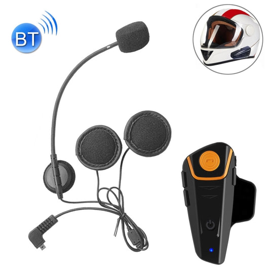 BT-S2 Single 2.4GHz Bluetooth V3.0 Interphone Headsets for Motorcycle Helmet, Auto Answering, Support FM, Intercom Distance up to 1000m - Consumer Electronics by buy2fix | Online Shopping UK | buy2fix