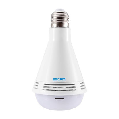 ESCAM QP137 2MP HD 1080P 360 Degree Panoramic Bluetooth Speaker Bulb IP Camera, E27, WiFi, Motion Detection,(White) - Light Bulb Camera by ESCAM | Online Shopping UK | buy2fix