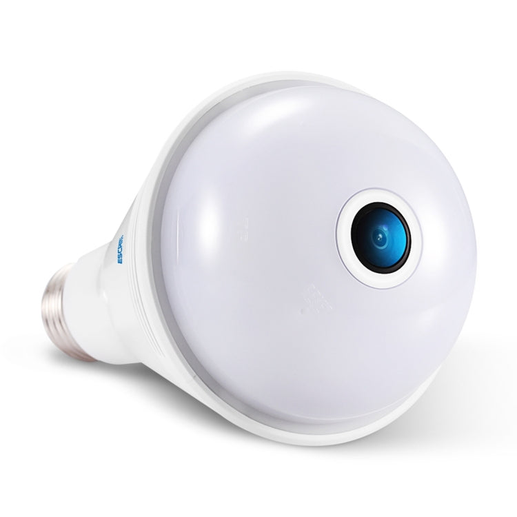 ESCAM QP137 2MP HD 1080P 360 Degree Panoramic Bluetooth Speaker Bulb IP Camera, E27, WiFi, Motion Detection,(White) - Light Bulb Camera by ESCAM | Online Shopping UK | buy2fix