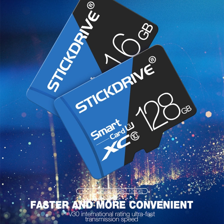 STICKDRIVE 64GB High Speed U3 Blue and Black TF(Micro SD) Memory Card - Micro SD Card by STICKDRIVE | Online Shopping UK | buy2fix