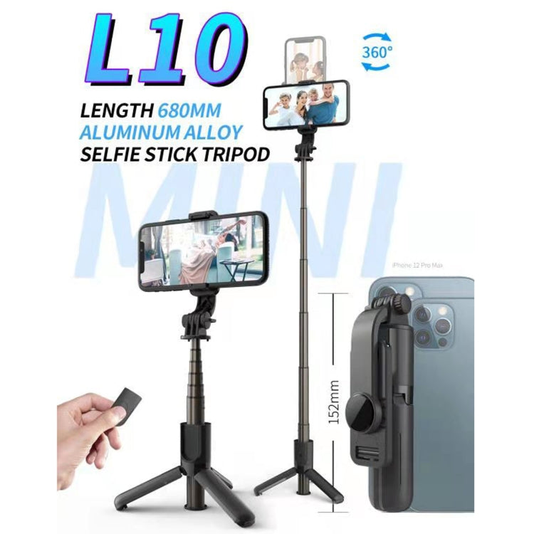 L10 Mini Bluetooth Selfie Stick Tripod Mobile Phone Holder (Black) - Consumer Electronics by buy2fix | Online Shopping UK | buy2fix