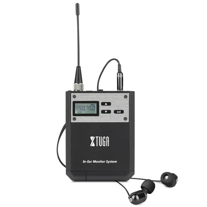 XTUGA IEM1100 UHF Wireless Stage Singer In-Ear Monitor System Single BodyPack Receiver - Camera Microphone by XTUGA | Online Shopping UK | buy2fix