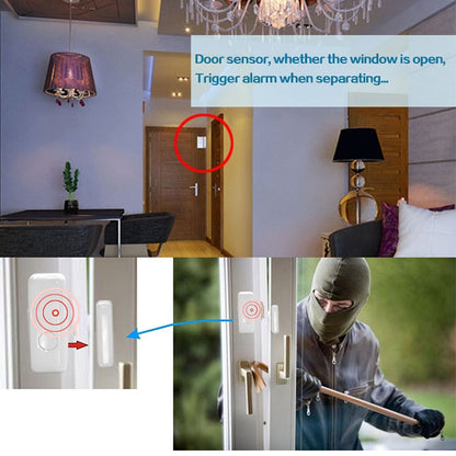 PB-67R Intelligent Wireless Door Window Sensor with Emergency Button - Security by buy2fix | Online Shopping UK | buy2fix