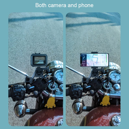 RUIGPRO Motorcycle Handlebar Alloy Phone Bracket for GoPro HERO9 Black / HERO8 Black /7 /6 /5, Insta360 One R, DJI Osmo Action, Xiaoyi Sport Cameras(Blue) - DJI & GoPro Accessories by buy2fix | Online Shopping UK | buy2fix