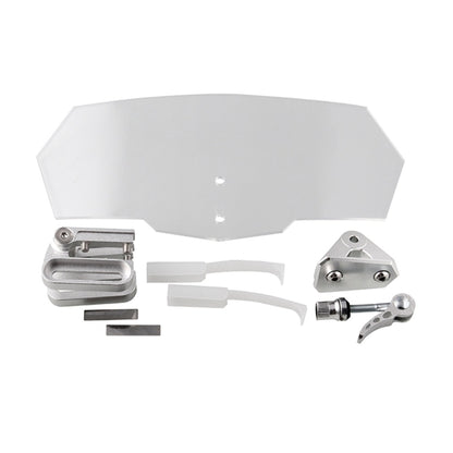 MB-WE024 Universal Motorcycle Modified Acrylic Heightened Windshield (White) - Others by buy2fix | Online Shopping UK | buy2fix