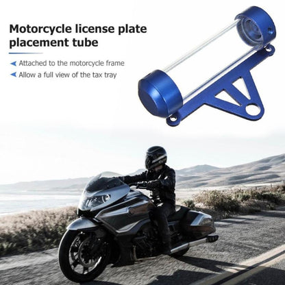 MP1001 Motorcycle Paper Car License Plate Placement Tube Waterproof Motorcycle Tax Tube Cylindrical Disc Paper Holder Air Vehicle License Plate Frame for Motorcycles(Red) - Others by buy2fix | Online Shopping UK | buy2fix