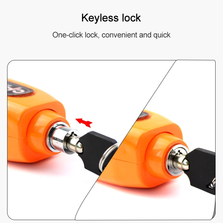 Motorcycle Electric Car Aluminum AlloyThrottle Anti-theft Brake Lock(Orange) - Steering Wheel Locks by buy2fix | Online Shopping UK | buy2fix