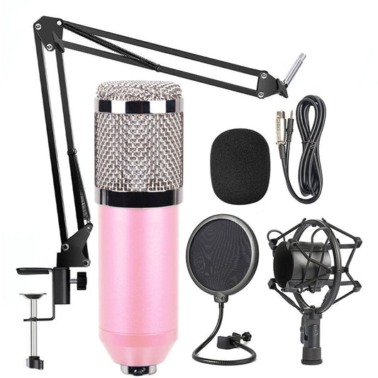 BM-800 Network K-Song Dedicated High-end Metal Shock Mount Microphone Set(Pink) - Consumer Electronics by buy2fix | Online Shopping UK | buy2fix