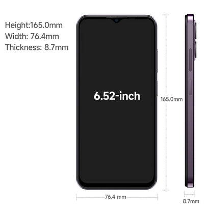 Ulefone Note 16 Pro, 8GB+256GB, Dual Back Cameras, Face ID & Side Fingerprint Identification, 4400mAh Battery, 6.52 inch Android 13 Unisoc T606 Octa Core up to 1.6GHz, Network: 4G, Dual SIM, OTG (Purple) - Ulefone by Ulefone | Online Shopping UK | buy2fix