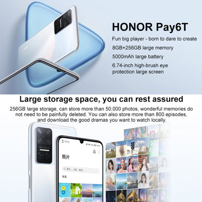 Honor Play6T 5G, 8GB+256GB, China Version, Triple Back Cameras, Side Fingerprint Identification, 5000mAh Battery, 6.74 inch Magic UI 5.0 (Android 11) MediaTek Dimensity 700 Octa Core up to 2.2GHz, Network: 5G, OTG, Not Support Google Play (Black) - Honor by Huawei | Online Shopping UK | buy2fix