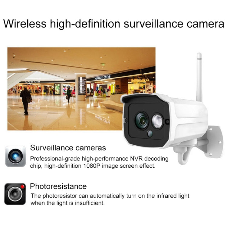 H105 1080P HD 8-ways Wiring-free Wireless Camera NVR Kit - Security by buy2fix | Online Shopping UK | buy2fix