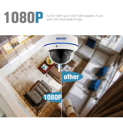 ESCAM Speed QD800WIFI ONVIF HD 1080P 2.0MP P2P Private Cloud Waterproof Security WiFi IP Camera, Support Motion Detection / Night Vision, IR Distance: 10m(UK Plug) - Security by buy2fix | Online Shopping UK | buy2fix