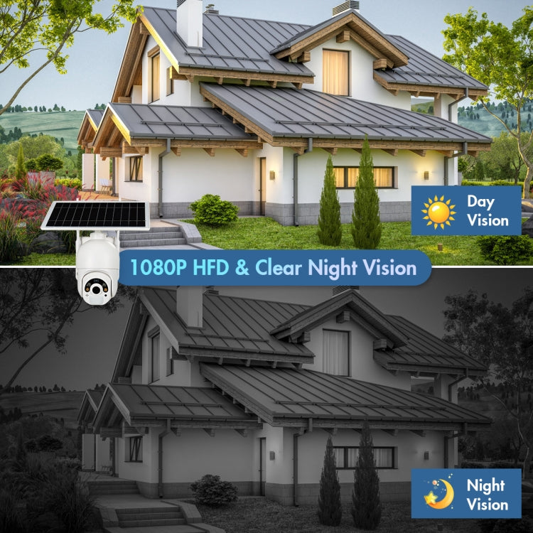 T22 1080P Full HD Solar Powered 4G Network US Version Camera, Support PIR Alarm, Night Vision, Two Way Audio, TF Card - Security by buy2fix | Online Shopping UK | buy2fix