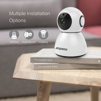 Anpwoo Snowman 1080P HD WiFi IP Camera, Support Motion Detection & Infrared Night Vision & TF Card(Max 64GB)(White) - Security by Anpwoo | Online Shopping UK | buy2fix