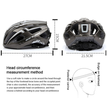 GUB A2 Unisex Bicycle Helmet With Tail Light(Grey White) - Protective Helmet & Masks by GUB | Online Shopping UK | buy2fix