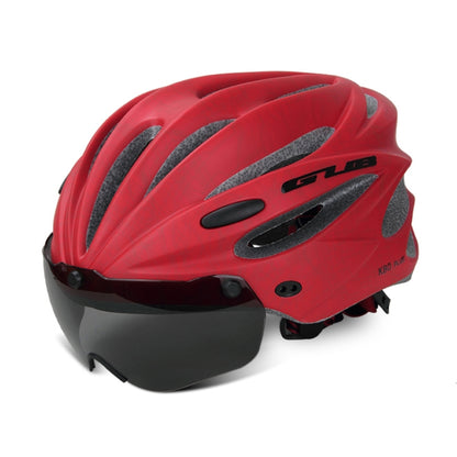 GUB K80 Plus Bike Helmet With Visor And Goggles(Red) - Protective Helmet & Masks by GUB | Online Shopping UK | buy2fix