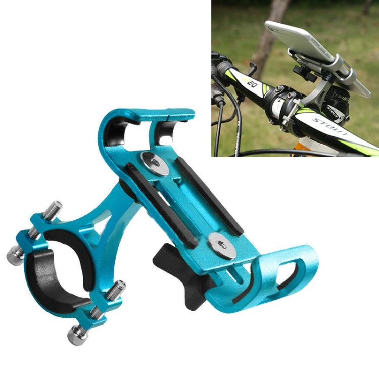 Universal Non-rotatable Aluminum Alloy Fixing Frame Motorcycle Bicycle Mobile Phone Holder (Blue) - Holders by buy2fix | Online Shopping UK | buy2fix