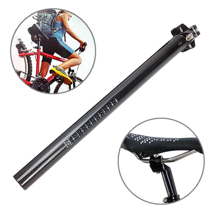 TOSEEK 3K Carbon Fiber Mountain Bike Road Bike Bicycle Seat Tube Seatpost Seat Fitting Seat Pole Bicycle Fittings, Size: 30.8x350mm - Bicycle Seat Posts by TOSEEK | Online Shopping UK | buy2fix