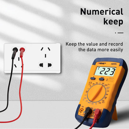 ANENG A830L Handheld Multimeter Household Electrical Instrument (Yellow Grey) - Consumer Electronics by ANENG | Online Shopping UK | buy2fix