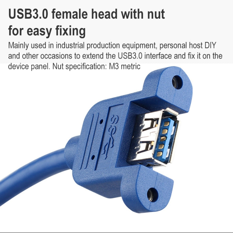 USB 3.0 Male to Female Extension Cable with Screw Nut, Cable Length: 2m - USB 3.0 by buy2fix | Online Shopping UK | buy2fix