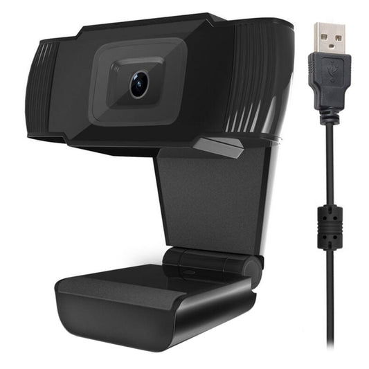 HXSJ A870 480P Pixels HD 360 Degree WebCam USB 2.0 PC Camera with Microphone for Skype Computer PC Laptop, Cable Length: 1.4m(Black) - HD Camera by HXSJ | Online Shopping UK | buy2fix