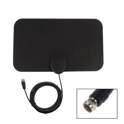 AN-1001 5dBi/25dBi Indoor  HDTV Antenna with Dual-side Sticker, VHF170-230/UHF470-862MHz(Black) - Consumer Electronics by buy2fix | Online Shopping UK | buy2fix