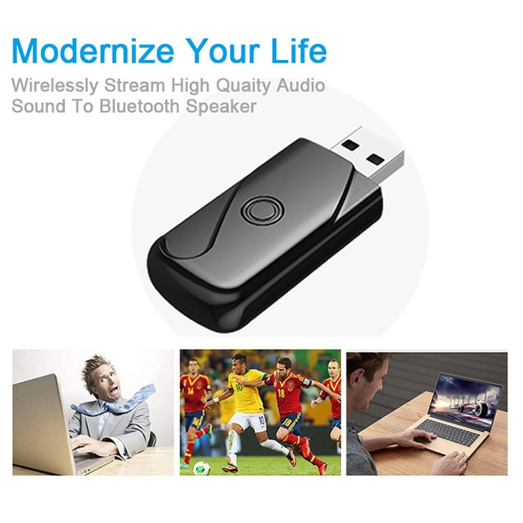 USB 2.0 Bluetooth V4.2 Audio Receiver Adapter for Windows XP / Vista / 7 / 8 / 10, Mac OS(Black) - Apple Accessories by buy2fix | Online Shopping UK | buy2fix