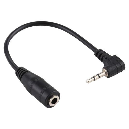 2.5mm Right Angle Male Plug to 3.5mm Female Jack Stereo AUX Audio DC Power Adapter Converter Cable, Length: 14cm - Consumer Electronics by buy2fix | Online Shopping UK | buy2fix