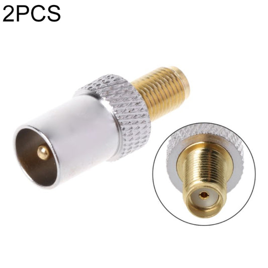 2 PCS SMA Female to TV IEC Male RF Connector - Consumer Electronics by buy2fix | Online Shopping UK | buy2fix
