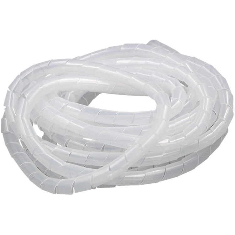 4m PE Spiral Pipes Wire Winding Organizer Tidy Tube, Nominal Diameter: 16mm(White) - Cable Ties & Organizers by buy2fix | Online Shopping UK | buy2fix