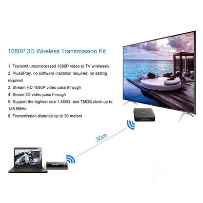 Measy W2H Mini2 60GHz Full HD 1080P Wireless 3D Transmission Kit, Transmission Distance: 30m, UK Plug - Consumer Electronics by Measy | Online Shopping UK | buy2fix