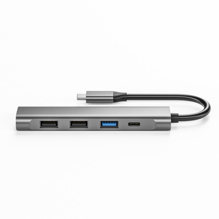 TC522 5 in 1 PD + HDMI + USB 3.0 + 2 x USB 2.0 to USB-C / Type-C HUB Adapter - Computer & Networking by buy2fix | Online Shopping UK | buy2fix