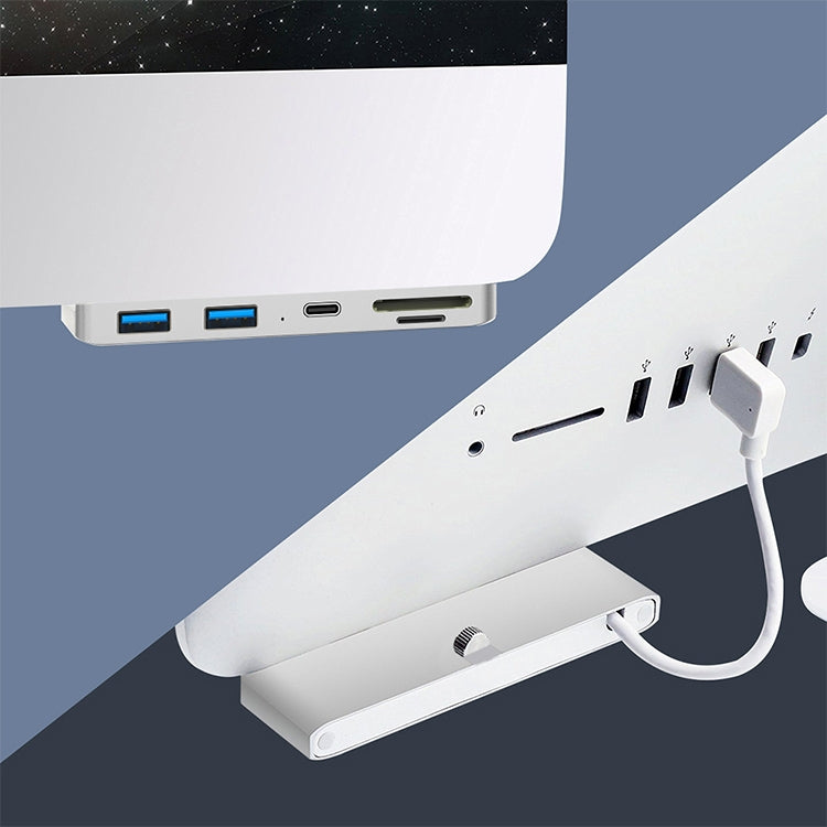 Rocketek For iMac Type-C / USB-C + Dual USB3.0 + SD / TF Multi-function HUB Expansion Dock - USB HUB by ROCKETEK | Online Shopping UK | buy2fix