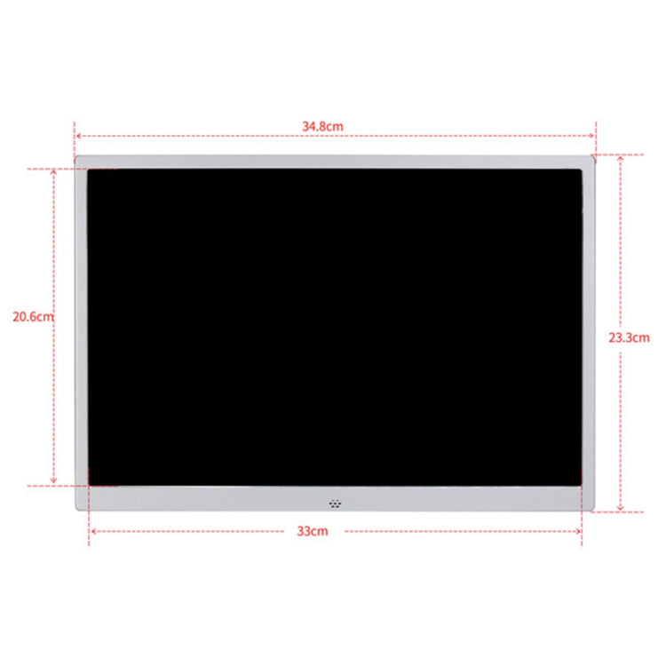 HSD1504 15.4 inch LED 1280x800 High Resolution Display Digital Photo Frame with Holder and Remote Control, Support SD / MMC / MS Card / USB Port, US Plug(Silver) - Consumer Electronics by buy2fix | Online Shopping UK | buy2fix