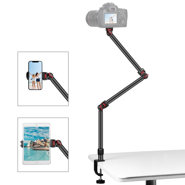 PULUZ Overhead Camera Mount C-Clamp Desk Stand Live Holder(Black) - Consumer Electronics by PULUZ | Online Shopping UK | buy2fix