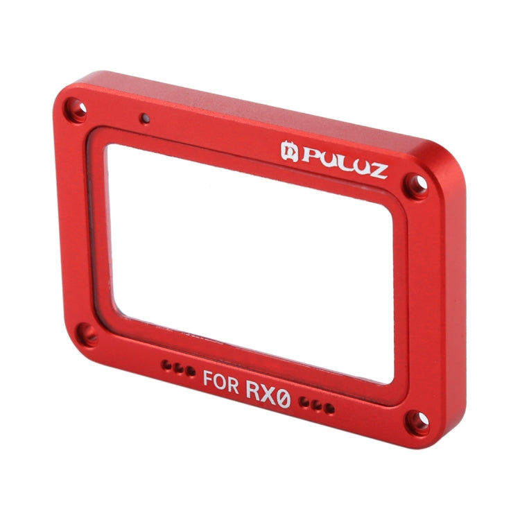 PULUZ Aluminum Alloy Flame + Tempered Glass Lens Protector for Sony RX0 / RX0 II, with Screws and Screwdrivers(Red) - Lens Cover by PULUZ | Online Shopping UK | buy2fix