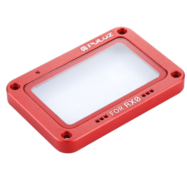 PULUZ Aluminum Alloy Flame + Tempered Glass Lens Protector for Sony RX0 / RX0 II, with Screws and Screwdrivers(Red) - Lens Cover by PULUZ | Online Shopping UK | buy2fix