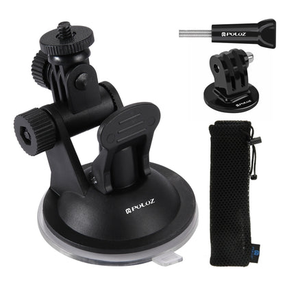 PULUZ Car Suction Cup Mount with Screw & Tripod Mount Adapter & Storage Bag for GoPro, Insta360, DJI and Other Action Cameras - Holder by PULUZ | Online Shopping UK | buy2fix