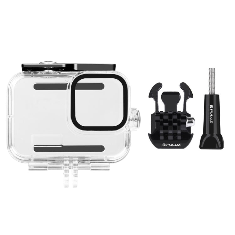 PULUZ for GoPro Hero11 Black / HERO10 Black / HERO9 Black 60m Waterproof Housing Protective Case with Buckle Basic Mount & Screw - DJI & GoPro Accessories by PULUZ | Online Shopping UK | buy2fix