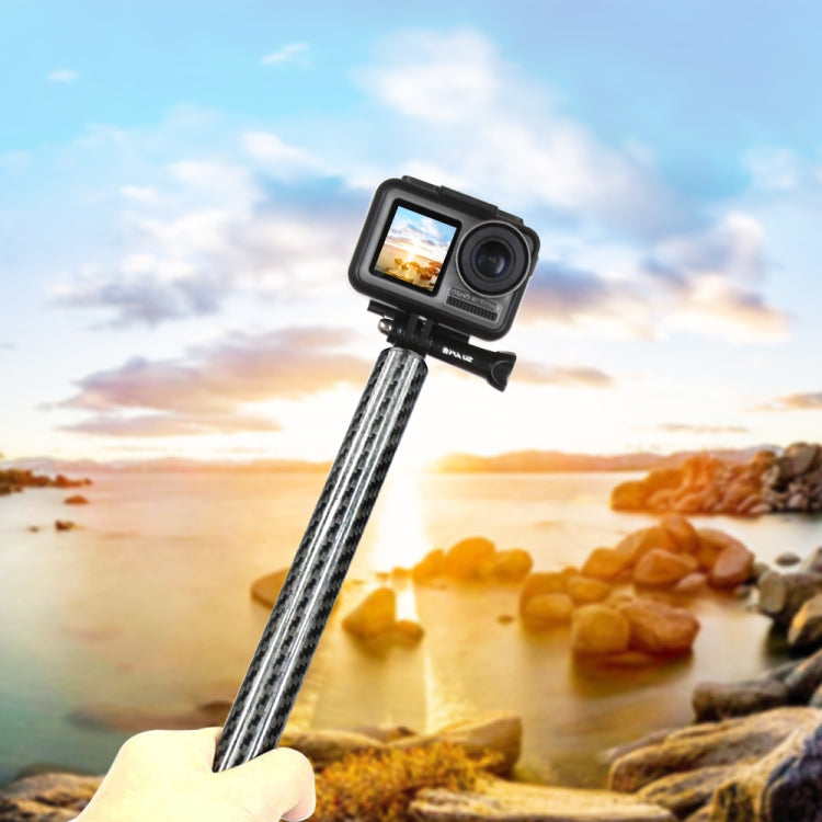 PULUZ 165mm Aluminum Alloy Carbon Fiber Floating Buoyancy Selfie-stick Extension Arm Rods for GoPro, Insta360, DJI and Other Action Cameras - Floating Grip & Ball by PULUZ | Online Shopping UK | buy2fix